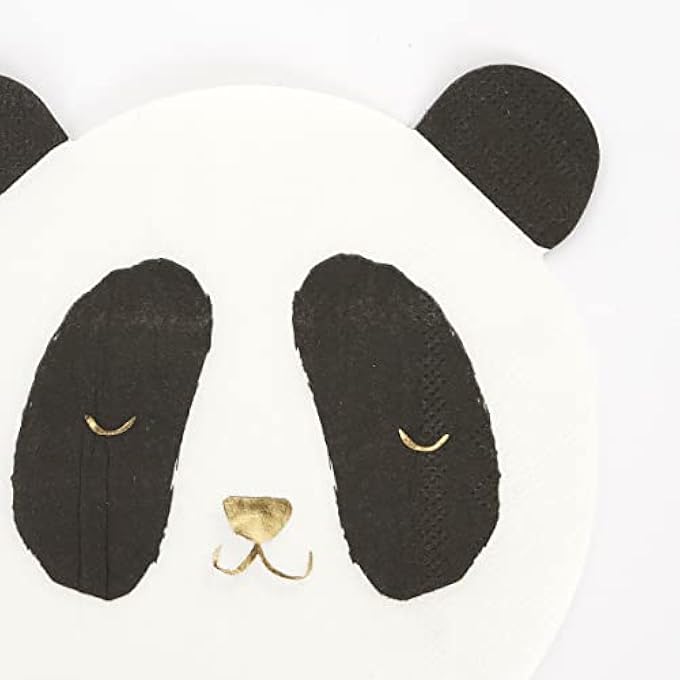 PANDA SMALL NAPKINS PACK OF 16CUTE CHEEKY ANIMAL PARTY PAPER NAPKINS FOR KIDS BIRTHDAY, BABY SHOWER, ANIMAL-THEMED CELEBRATION, FUN TABLE DCOR - Image 2